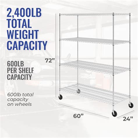 SafeRacks WS-602472-ZW4 NSF Certified 4-Tier Heavy India | Ubuy