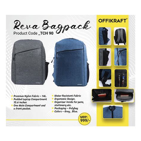 OFFIKRAFT - REVA BACK PACK - TCH 90 — Mudramart Corporate Giftings