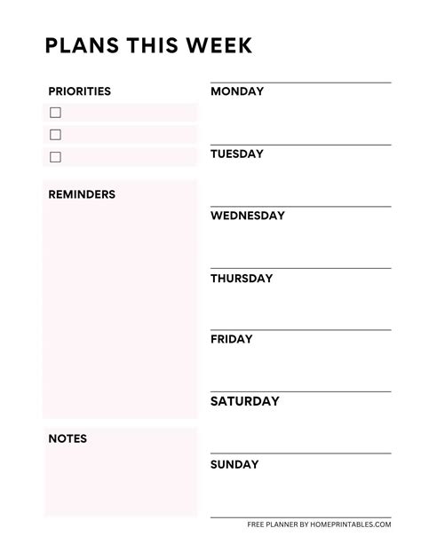 Weekly Planner Printable 的图像结果