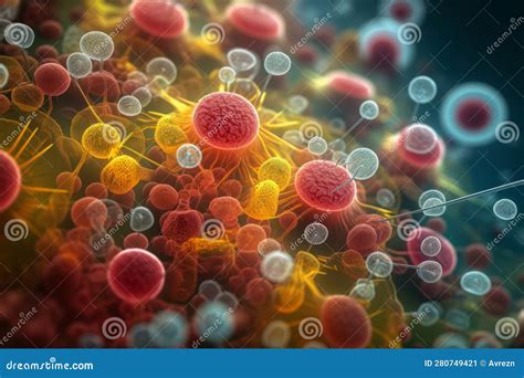 Exploring the Intricate Microcosm: Macro Close Up Shot of Bacteria and ...