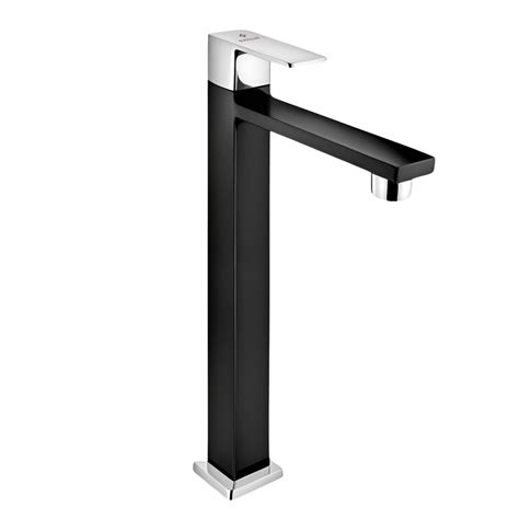 ENICET High Neck Pillar Cock, Matte Black and silver Body, 12 inch Tal ...
