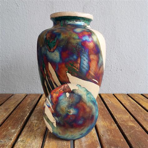 Pre-Order Omoide Urn 170 Cubic Inches - Half Copper Matte, Ceramic Raku ...