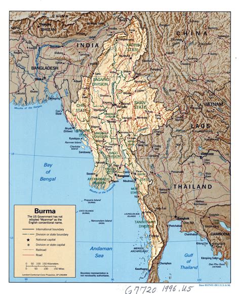 Myanmar Asia Map