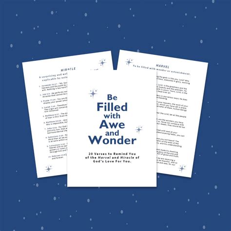 Be Filled with Awe and Wonder Scripture Download