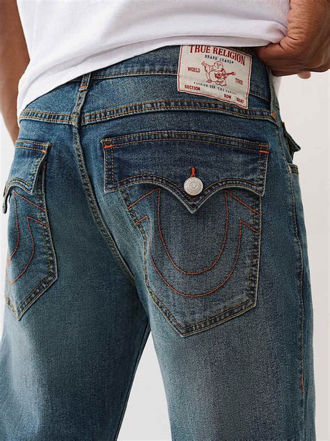 Shop TRUE RELIGION Indigo Blue SN Ricky Straight Fit Jeans – Denim For ...