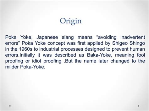 Poka yoke lean tool | PPT