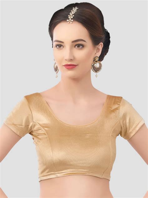 Buy Readymade Plain Saree Blouses Online - Neckbook