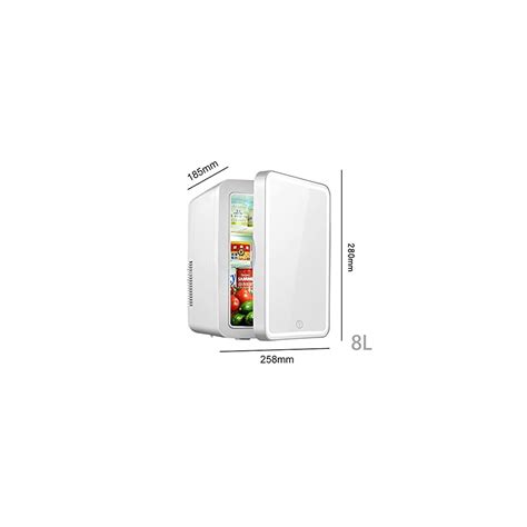 Buy Mini fridge with LED Lamp Mirror Full Makeup 8Liter Compact ...