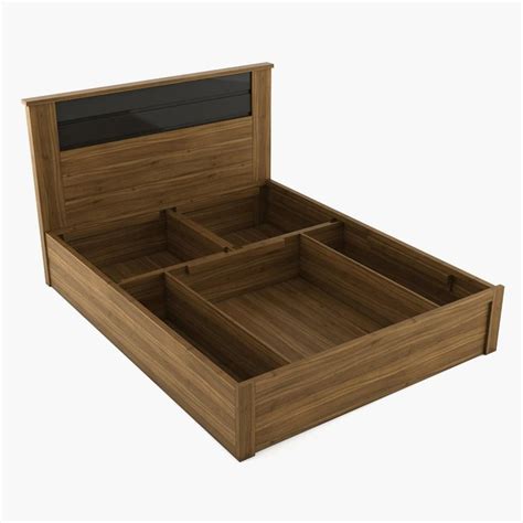 Buy Quadro Cosco King Bed with Hydraulic Storage - Brown from Home ...