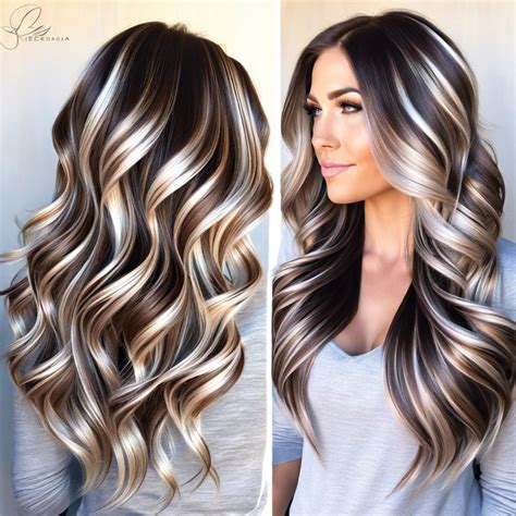 15 Stunning Ideas for Dark Hair with Platinum Highlights - Burst of Style