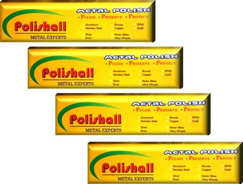 POLISHALL Metal Polish (White, Standard Size) -4 Pack of 20 g Tube ...