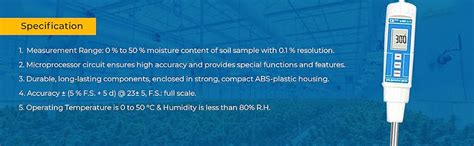 Electronic Soil Moisture Meter for Agriculture, Labs, Field Industries ...
