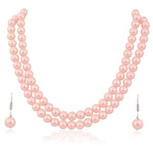Buy Ratnavali Jewels Imitation Pearl 10MM Bead Size Double Strand ...