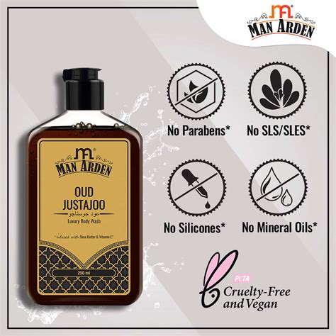 Buy MAN ARDEN OUD JUSTAJOO LUXURY BODY WASH INFUSED WITH SHEA BUTTER ...