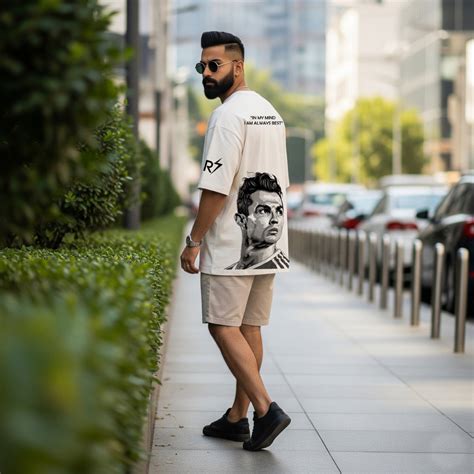 Ronaldo Legacy Mode Beige Oversized Tee – Limited Edition CR7 Drop ...