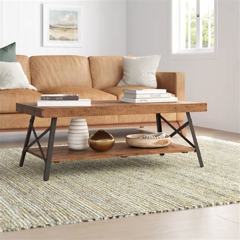 Wood Top Coffee Tables Metal Legs | Foter