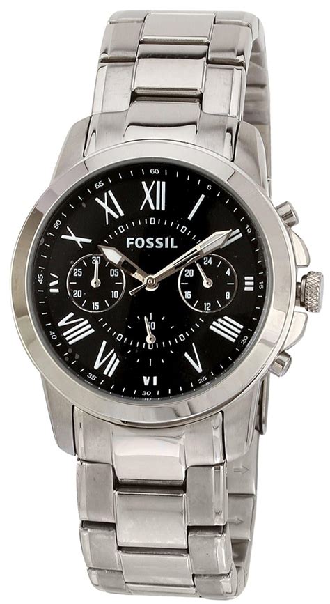 Buy Fossil Grant Chronograph Black Dial Men's Watch - FS4736 Online at ...