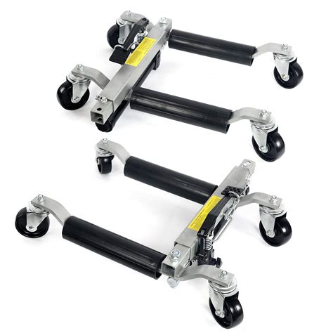 Buy XtremepowerUS Wheel Dolly Hydraulic Car Positioning Dollies (Pair ...