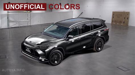 Full-Size Toyota Grand Highlander 8-Seat CUV Unofficially Depicted in Posh Colors - autoevolution