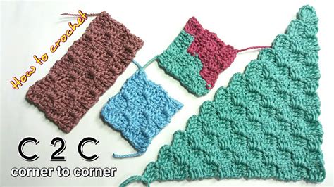 C2C Crochet Tutorial 的图像结果