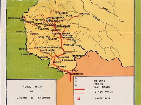 Buy Jammu and Kashmir Map J&K Map Old Map of Jammu and Kashmir Online ...