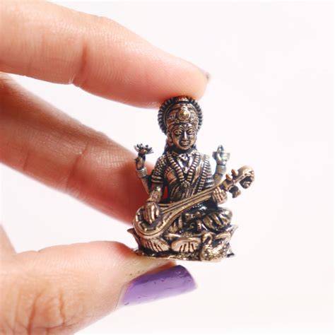 Saraswati Maa Murti Miniature | 1 Inch | Collectable Figurines | Saras ...