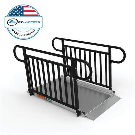 EZ-ACCESS 5-ft x 36-in Aluminum Modular Entryway Wheelchair Ramp ADA ...