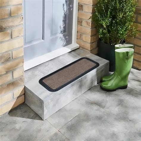 JUSTMATS Brown Anti-Skid Classic Welcome Mat 25x60cm Polypropylene ...