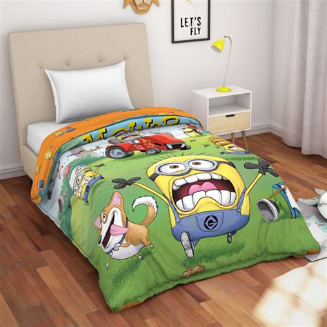 Buy SPACES Minions Digital Print Single Bed Comforter- 152 x 220 cm ...