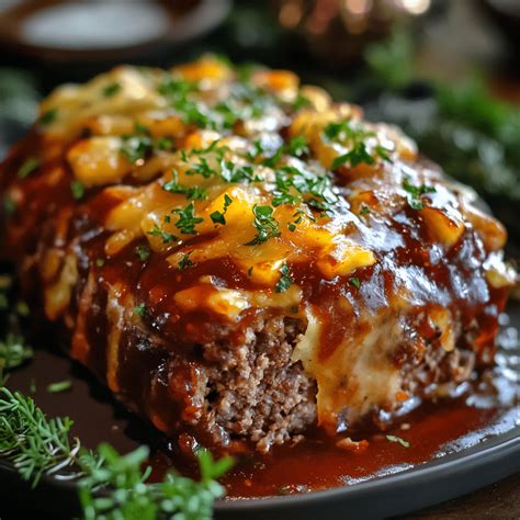 BBQ Cheddar Meatloaf Recipe - Kristy Recipes