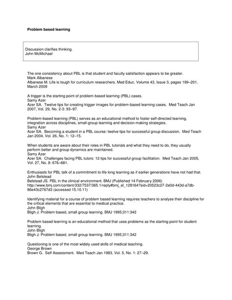 Image result for Position Paper On Problem Based Learning