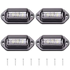 Kinstecks 4PCS License Plate Light 6-SMD License Plate Lamp Taillight ...