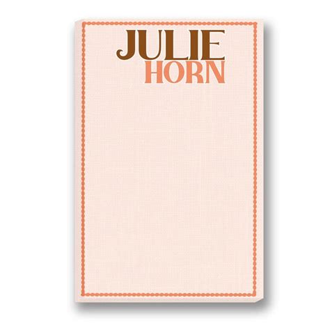 Julie Note Pad | Custom Note Pad | Custom Printed Notepads ...