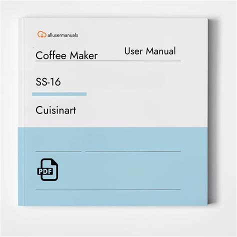 Cuisinart Coffee Maker SS-16 Manual Download