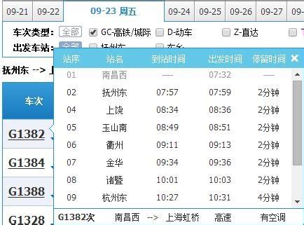 抚州东到上海高铁有哪几个站（抚州到上海高铁） -交通百科网