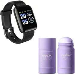 Shop for the ID-116 Smartwatch and Purple Stick Mask at a discounted ...