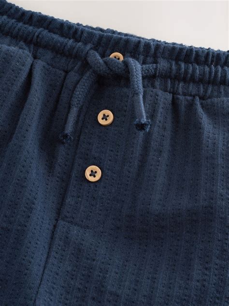 Buy Navy Blue Textured Jersey Joggers (3mths-7yrs) from Next India
