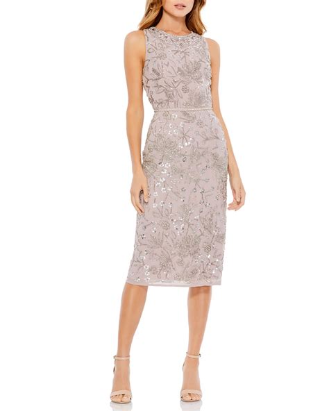Mac Duggal Beaded Sleeveless Sheath Dress | Neiman Marcus