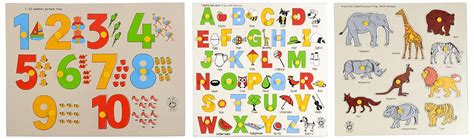 Skillofun Wooden Capital Alphabet Tray With Picture and Knobs, Kingsize ...