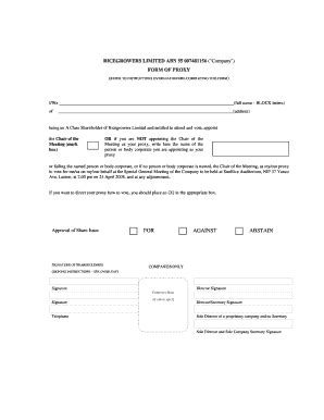 Fillable Online nsxa com Special General Meeting Proxy Form - NSX ...