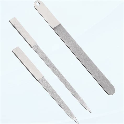 Stainless Steel Diamond Nail Files Set, Double Side Nail File, Metal ...