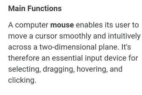 What is the function of a mouse - Brainly.in