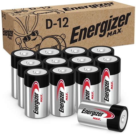 Energizer MAX D Batteries (12 Pack), D Cell Alkaline Batteries ...