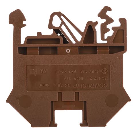 RS PRO | RS PRO DIN Rail Terminal Block Brown, 0.2 to 4 mm², 1-Level ...