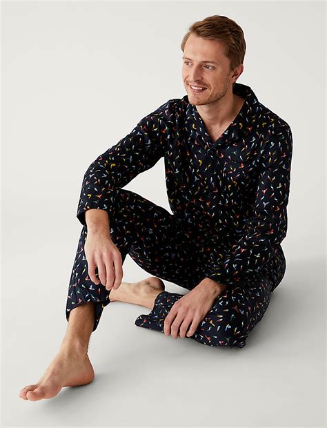 Buy Pure Cotton Budgie Print Pyjama Set at Marks & Spencer