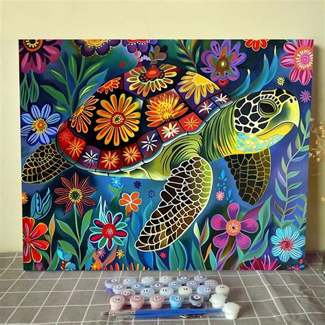 Amazon.com: Aihonmin Marine Turtle Paint by Numbers for Adults and ...