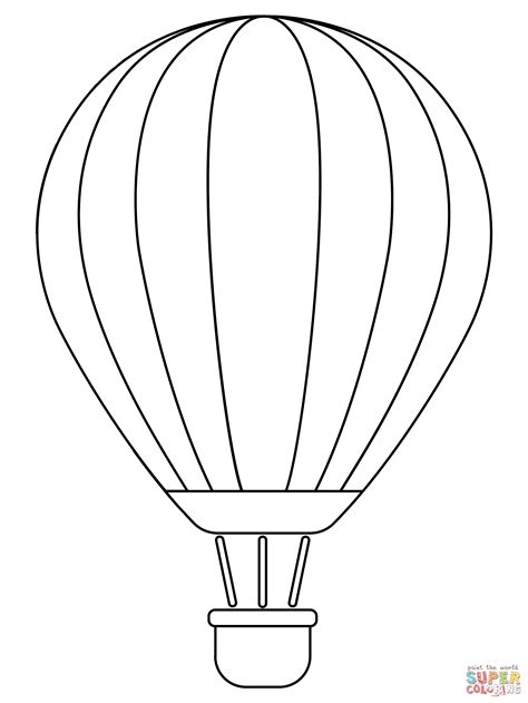 Hot Air Balloon Printable Template - Printable Free Templates