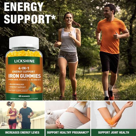 Lickshine 1 Pack Vegan 100MG Iron Supplement Gummies for Women India | Ubuy