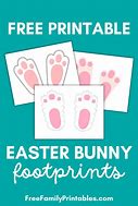 Image result for Free Printable Easter Bunny Footprints