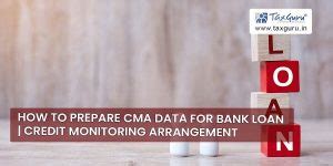 How to Prepare CMA Data for Bank Loan | Credit Monitoring Arrangement